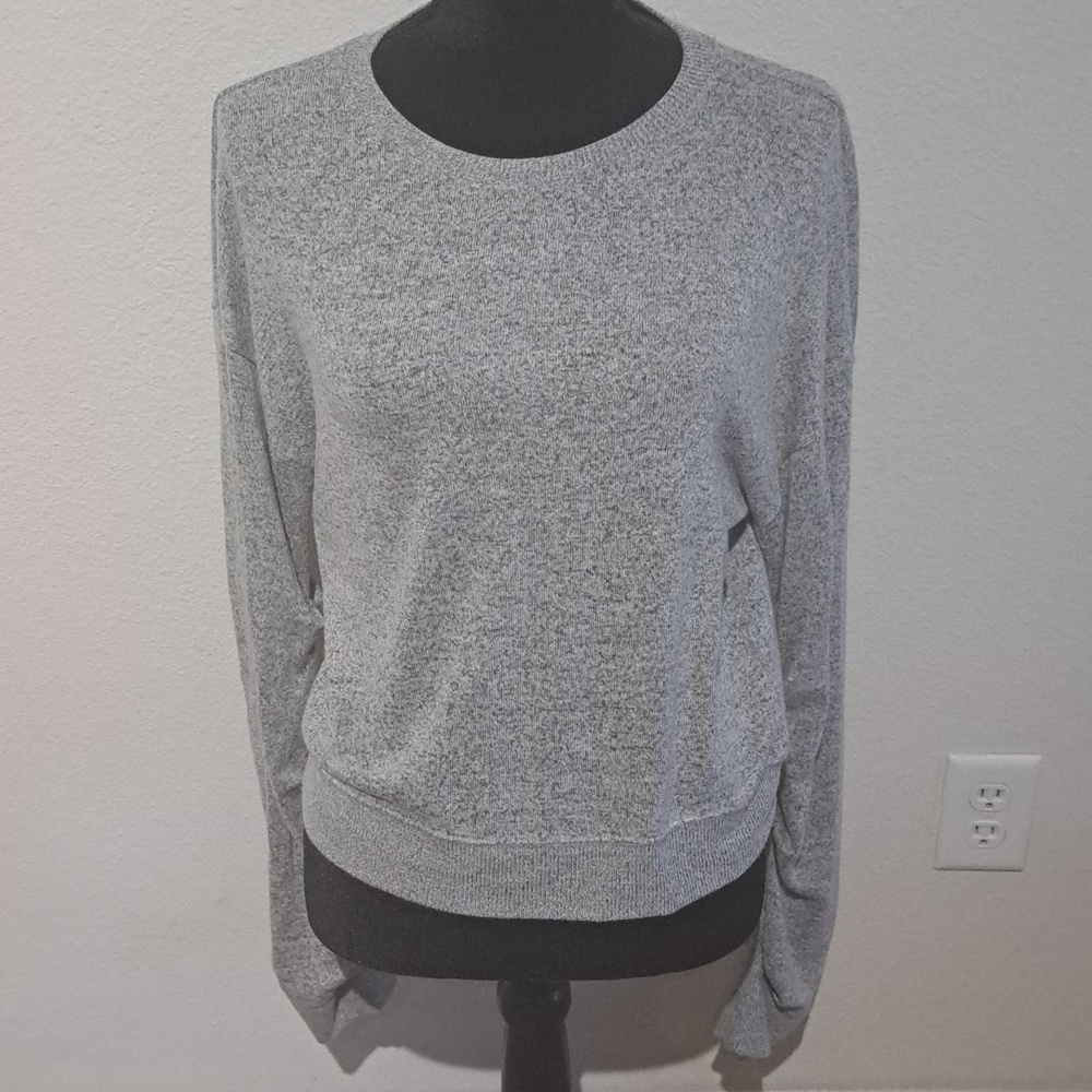 ZELLA activewear XL (14/16) soft crop top with layered sleeves, $79.00